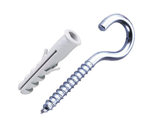 CONJUNTO GANCHOS COM BUCHA 6MM 4 PEÇAS 7222 BEMFIXA