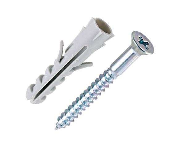 CONJUNTO PARAFUSO COM BUCHA CHATA 08MM 5 PEÇAS 3224 BEMFIXA