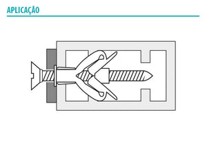 CONJUNTO PARAFUSO COM BUCHA  BXB CHATA 06MM 4 PEÇAS 3421 BEMFIXA