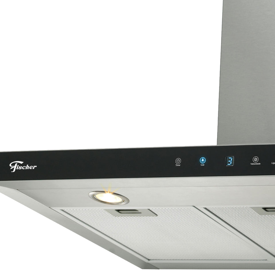 COIFA VIDRO INFINITY PRETO TOUCH 90CM 22550(22550) 220V FISCHER