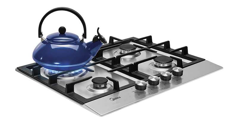 FOGÃO COOKTOP 4Q INOX CYA4B BIVOLT MIDEA