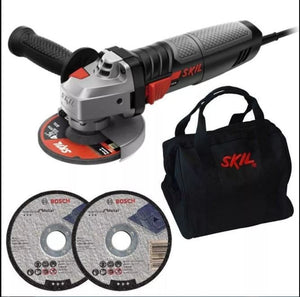 ESMERILHADEIRA ANGULAR DE 4.1/2" COM 2 DISCOS E 1 BOLSA 9004 830W 220V SKIL