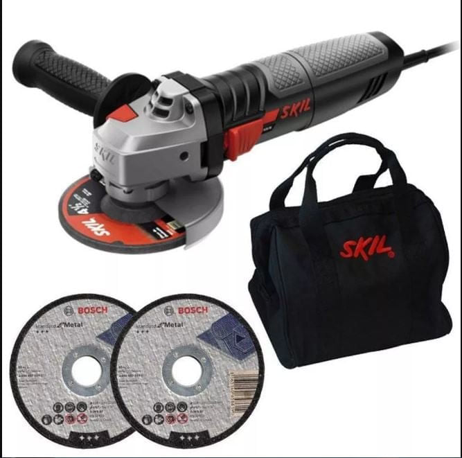 ESMERILHADEIRA ANGULAR DE 4.1/2" COM 2 DISCOS E 1 BOLSA 9004 830W 220V SKIL