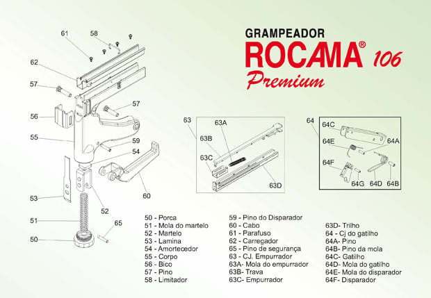 GRAMPEADOR MANUAL 106 PREMIUM ROCAMA