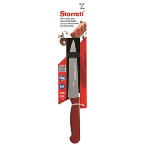 FACA PARA CARNE LÂMINA TRIANGULAR ESTREITA 15CM VERMELHA KBKR302 STARRETT