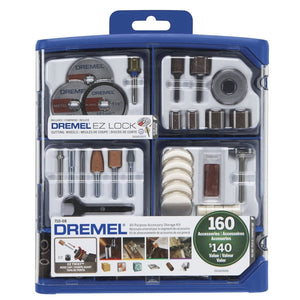 KIT DE ACESSÓRIOS EZ LOCK COM 160 PEÇAS 26150710AK DREMEL
