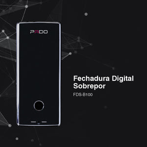 FECHADURA DIGITAL SOBREPOR PORTA MADEIRA OU METAL PADO FDS-B100EP BIOMETRIA SENHA