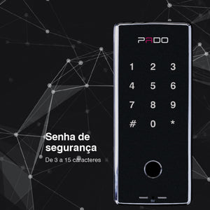FECHADURA DIGITAL SOBREPOR PORTA MADEIRA OU METAL PADO FDS-B100EP BIOMETRIA SENHA