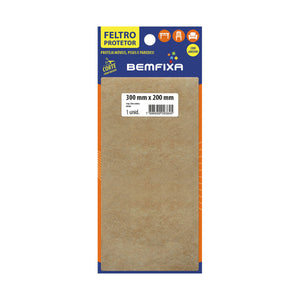 FELTRO ADESIVO 200X300MM MARROM 9384 BEMFIXA