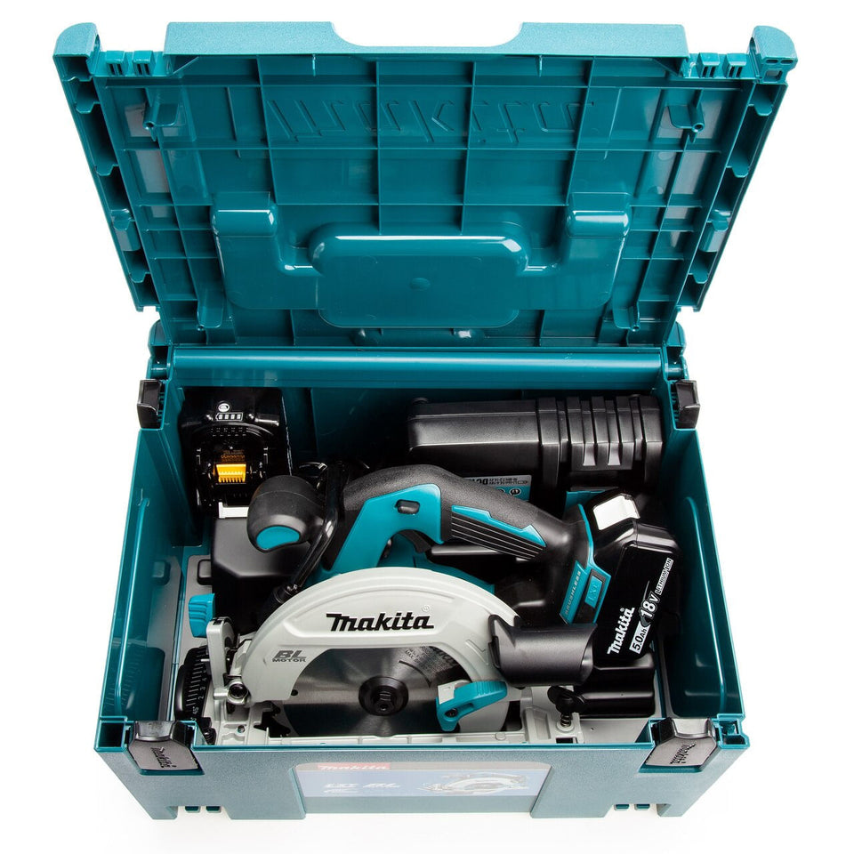 SERRA CIRCULAR À BATERIA 18V DHS680RTJ MAKITA COM DISCO 2 BATERIAS MAKITA