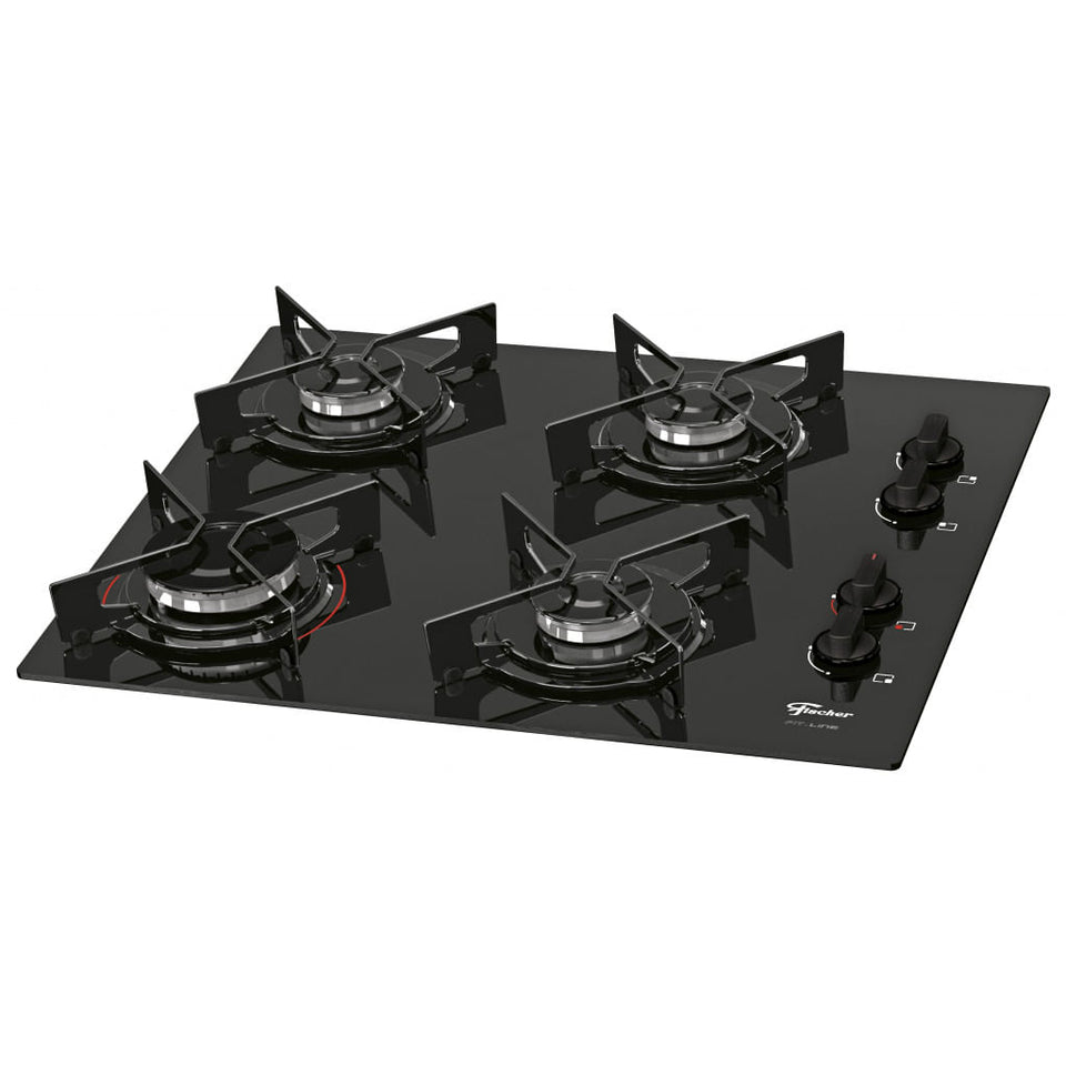 FOGÃO COOKTOP 4Q FIT LINE GÁS MESA DE VIDRO 26342(57175) 220V FISCHER
