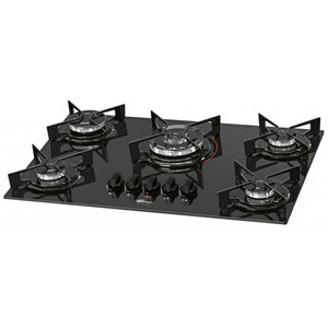 FOGÃO COOKTOP 5Q FIT LINE GÁS MESA DE VIDRO 26300(57079) BIVOLT FISCHER