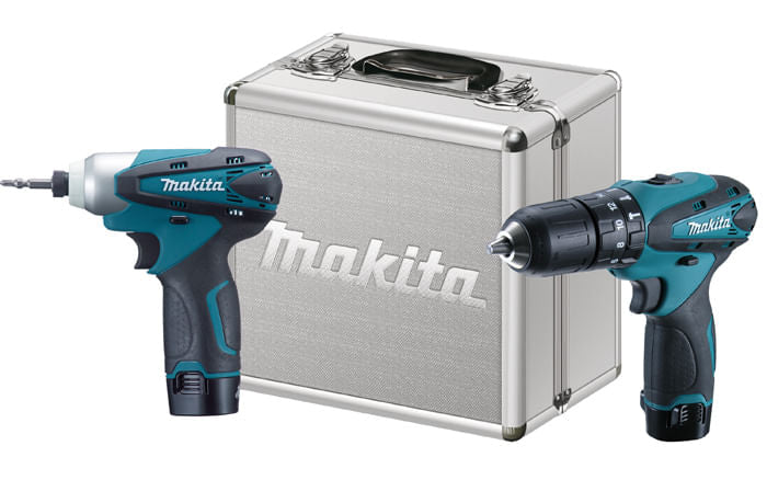 KIT FURADEIRA PARAFUSADEIRA DE IMPACTO + PARAFUSADEIRA DE IMPACTO DK1493 MAKITA