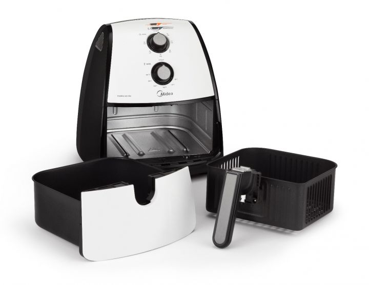 FRITADEIRA ELÉTRICA AIRFRYER SEM ÓLEO FRA42 PRETO E BRANCO 4LT  220V MIDEA