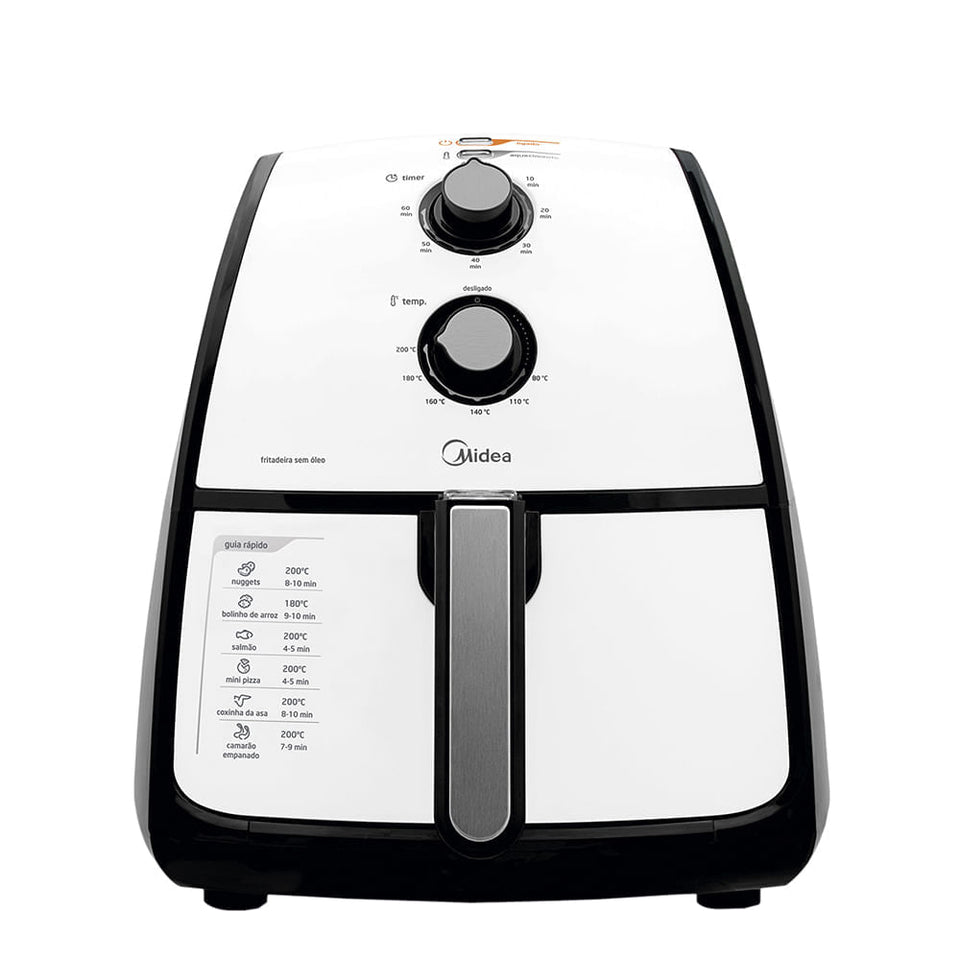 FRITADEIRA ELÉTRICA AIRFRYER SEM ÓLEO FRA42 PRETO E BRANCO 4LT  220V MIDEA