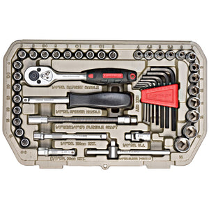 JOGO DE SOQUETES COM ENCAIXE DE 1/4" MAYLE COM 45 PEÇAS 110045