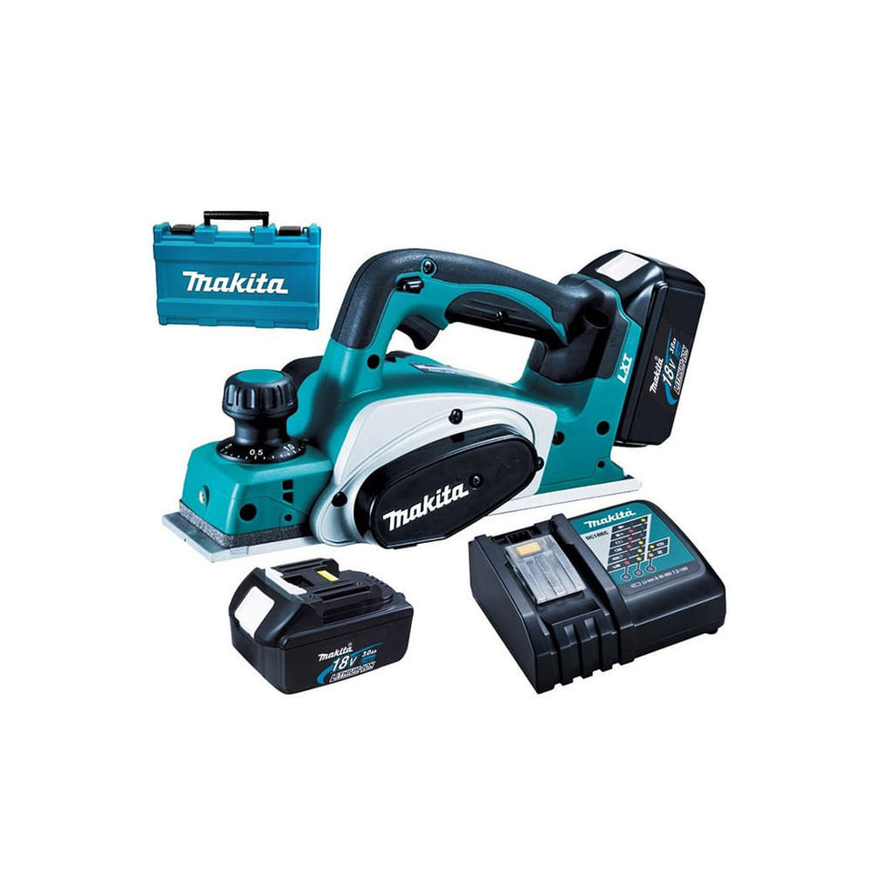 PLAINA À BATERIA 18V DKP180RFE COM 2 BATERIA E MALETA MAKITA