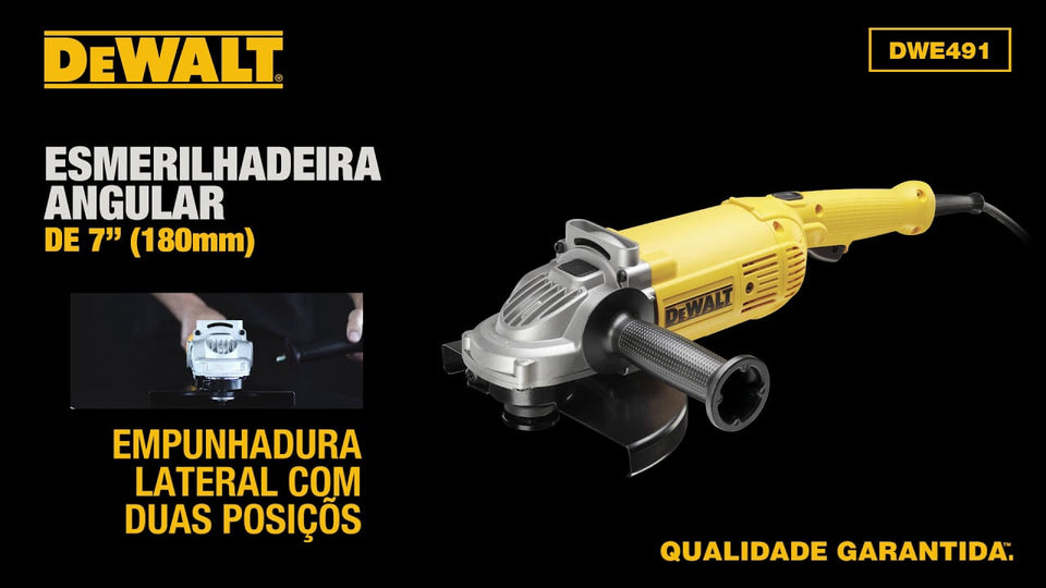 LIXADEIRA ANGULAR 7" DWE493PWB2 2.200W 220V DEWALT