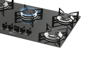 FOGÃO COOKTOP 5Q GÁS MESA DE VIDRO  PRETO 1642(6985) BIVOLT FISCHER