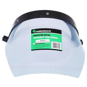 PROTETOR FACIAL INCOLOR SEM CATRACA DE 8" 010251610 CARBOGRAFITE