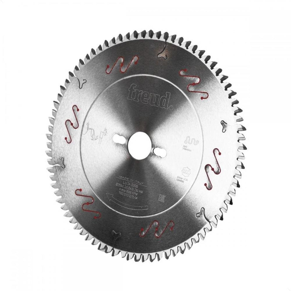 DISCO DE SERRA CIRCULAR 250X3,2MM 80 DENTES NEGATIVO LU3A0200 FREUD