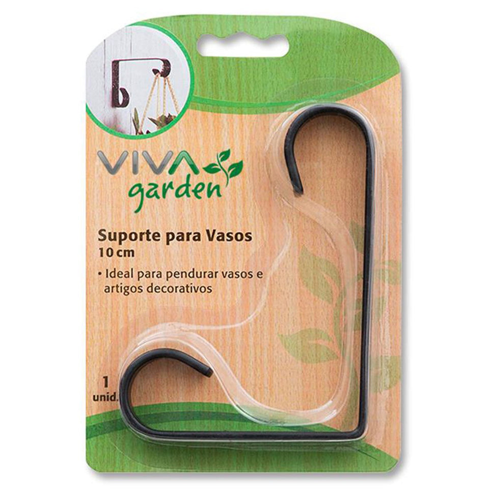 SUPORTE PARA VASOS 10CM PRETO 5254 BEMFIXA