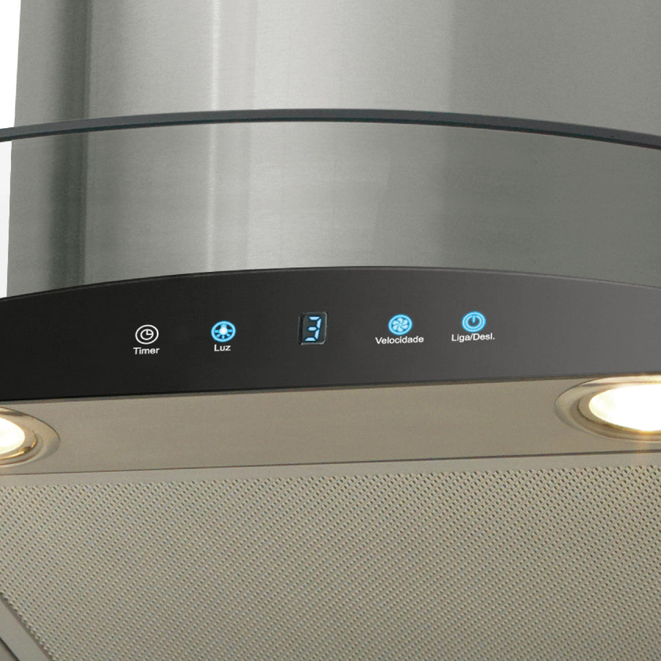 COIFA VIDRO TALENT TOUCH 60CM DIGITAL 16741(17916) 220V FISCHER