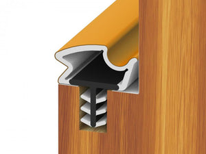 VEDA FRESTAS DE ENCAIXE LATERAL 14X3,5 PRETO / BEGE COMFORT DOOR