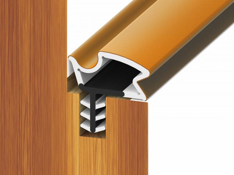 VEDA FRESTAS DE ENCAIXE LATERAL 14X3,5 PRETO / BEGE COMFORT DOOR