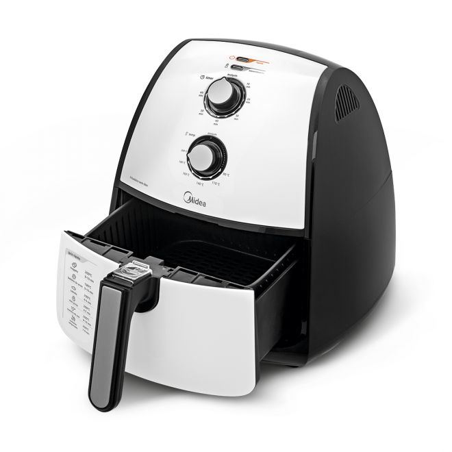 FRITADEIRA ELÉTRICA AIRFRYER SEM ÓLEO FRA42 PRETO E BRANCO 4LT  220V MIDEA