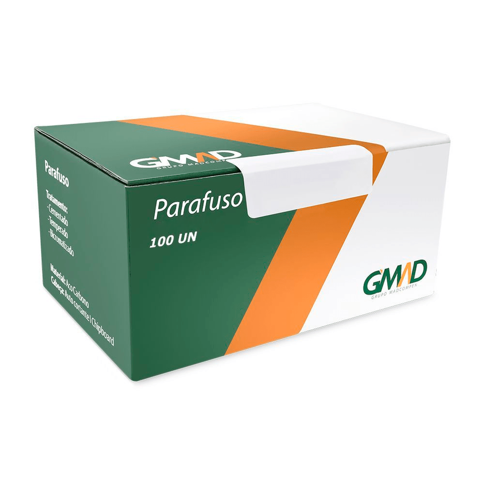 PARAFUSO 6X70 CHATA CAIXA COM 100 PEÇAS GMAD