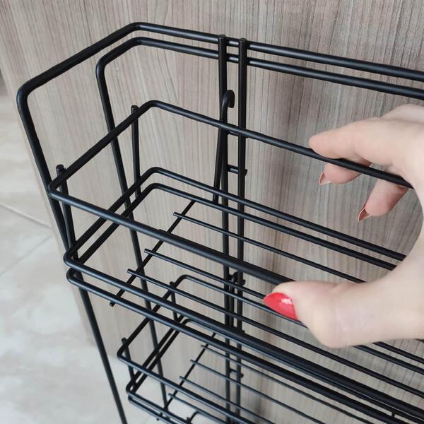 PORTA GARRAFAS/LATAS TRIPLO LATERAL PRETO 0181 SCHMITT