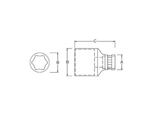 SOQUETE SEXTAVADO 1/2" 18MM ST13309SC SATA