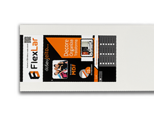 PRATELEIRA FLEXLAR BRANCO 60X25X15MM
