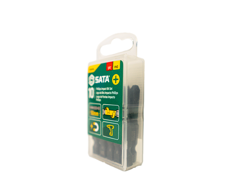 JOGO DE BITS DE IMPACTO PHILLIPS 3" 50MM COM 10 PEÇAS ST59704 SATA
