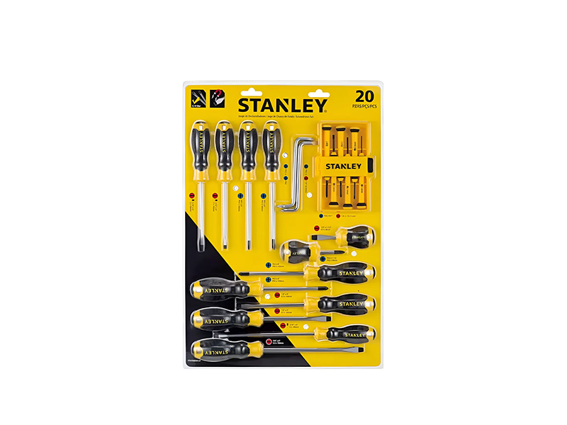 JOGO DE CHAVES DE FENDAS COM 20 PEÇAS STMT60220-LA STANLEY