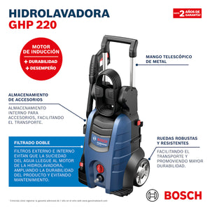 LAVADORA DE ALTA PRESSÃO GHP-220 2.100W 220V BOSCH
