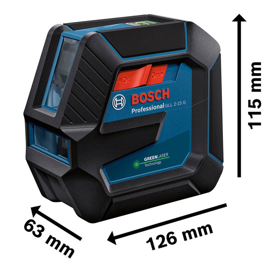 NIVEL A LASER VERDE GLL-215 G 0601063W02 BOSCH