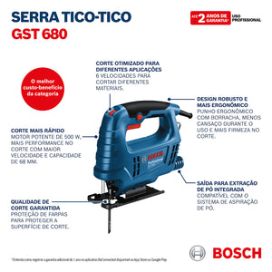 SERRA TICO-TICO GST 680 500W 220V BOSCH