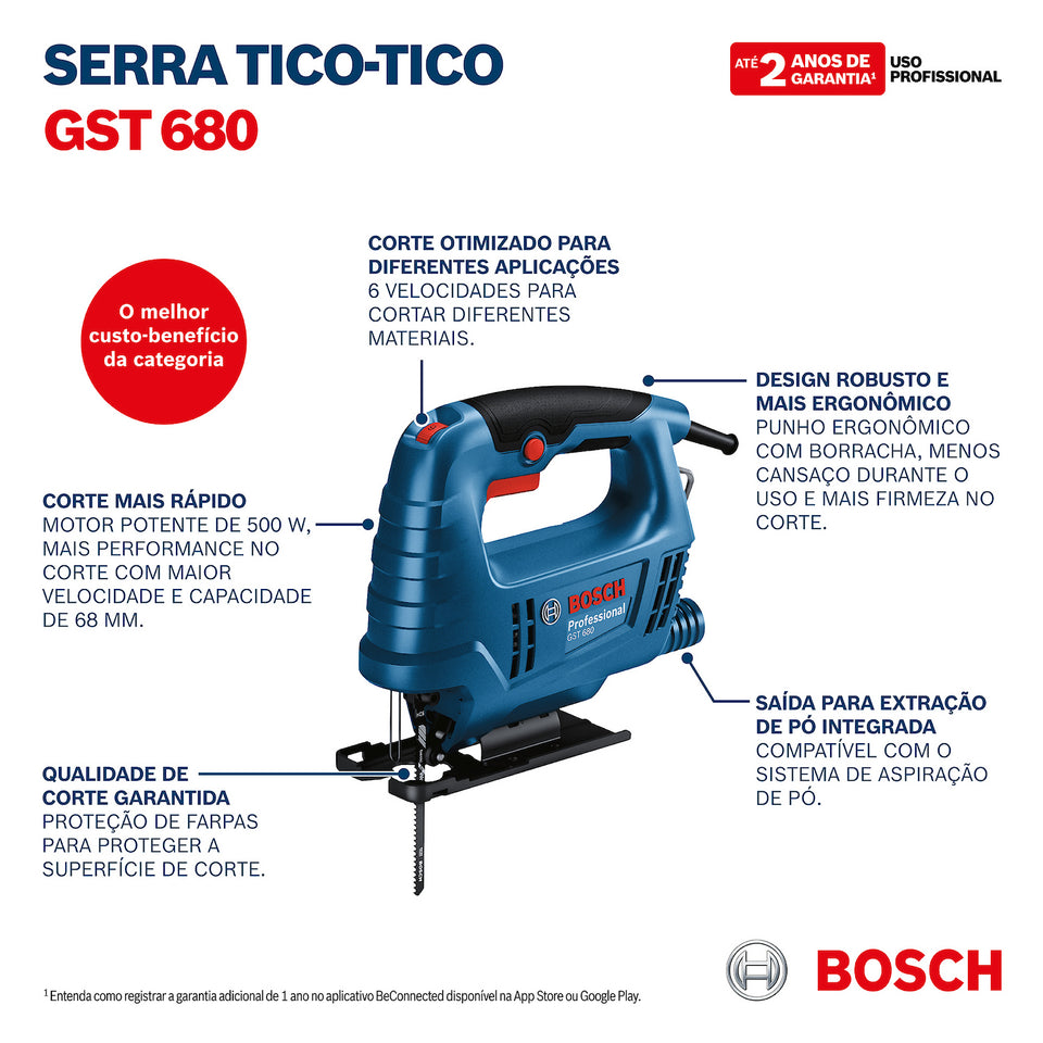 SERRA TICO-TICO GST 680 500W 220V BOSCH