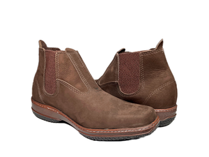 BOTINA DE COURO NOBUCK CAFÉ 1003  Nº41 RAÇA BOOTS