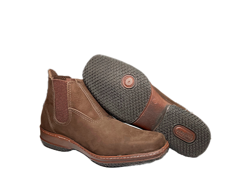 BOTINA DE COURO NOBUCK CAFÉ 1003  Nº41 RAÇA BOOTS