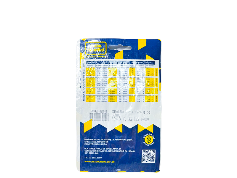 DOBRADIÇA 1.1/2" X 1.5/16" PINO BOLA CROMADO 621404 UNIÃO MUNDIAL