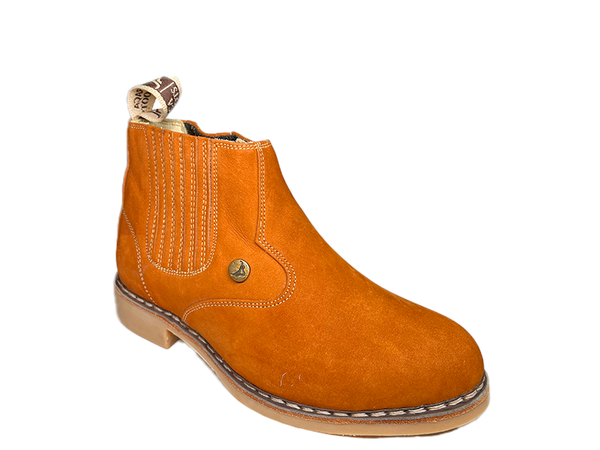 BOTINA DE COURO NOBUCK FERRUGEM 1017 Nº44 RAÇA BOOTS
