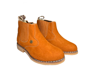 BOTINA DE COURO NOBUCK FERRUGEM 1017 Nº42 RAÇA BOOTS
