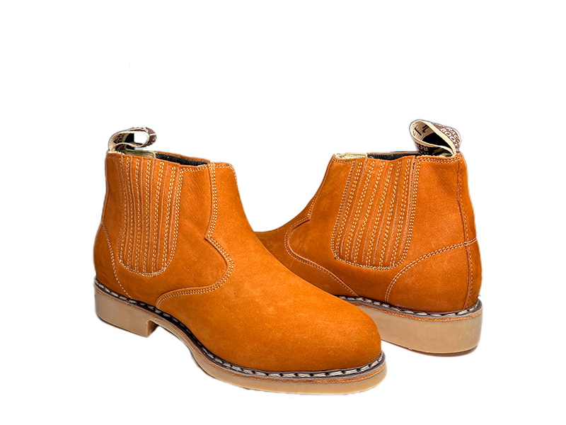 BOTINA DE COURO NOBUCK FERRUGEM 1017 Nº42 RAÇA BOOTS