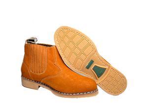 BOTINA DE COURO NOBUCK FERRUGEM 1017 Nº42 RAÇA BOOTS