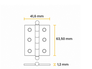 DOBRADIÇA 2.1/2" FC 622504 UNIÃO MUNDIAL