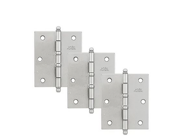 DOBRADIÇA 3.1/2" X 3" 620412 COM ANEL UNIÃO MUNDIAL