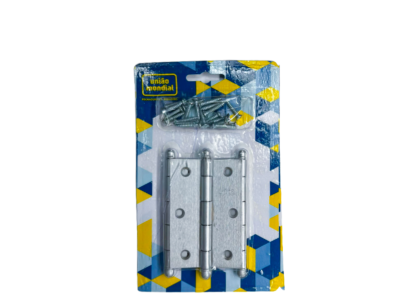 DOBRADIÇA 3.1/2" ESCOVADO 620512 UNIÃO MUNDIAL